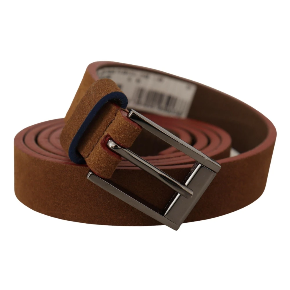 Dolce & Gabbana Women's Brown Chic Suede Belt With Logo Engraved Buckle