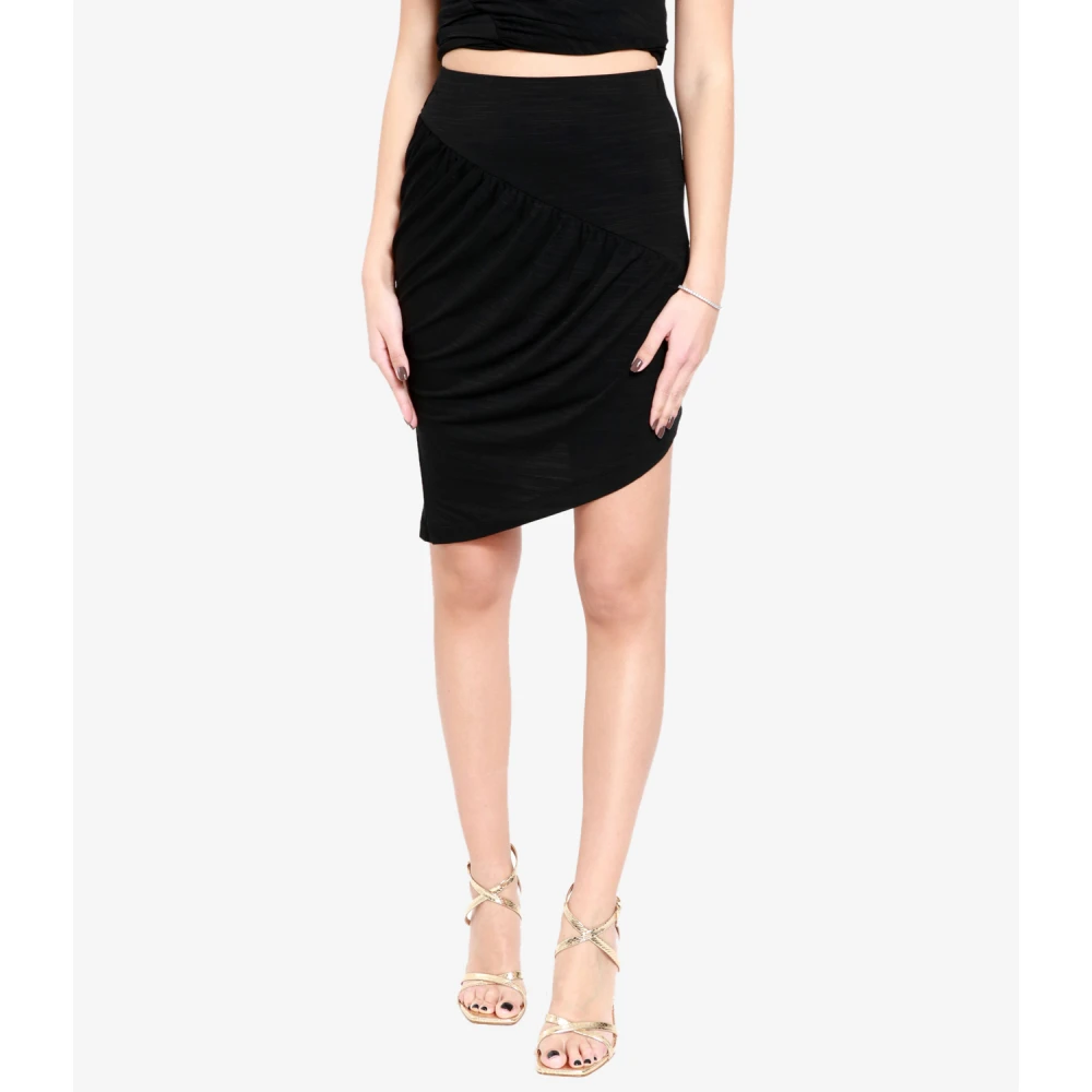 Mauro Grifoni Zwarte Stretch Rok Black Dames