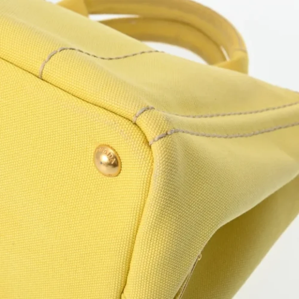 Prada Vintage Pre-owned Canvas prada-bags Yellow Dames