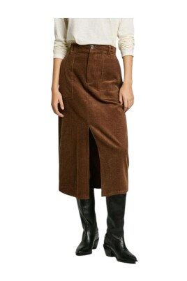 retro-brown-corduroy-skirt
