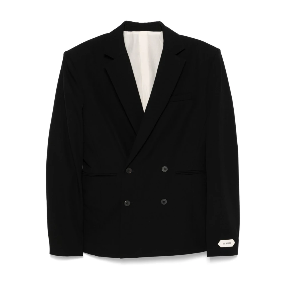 Jacquemus Zwarte jas voor mannen Black Heren