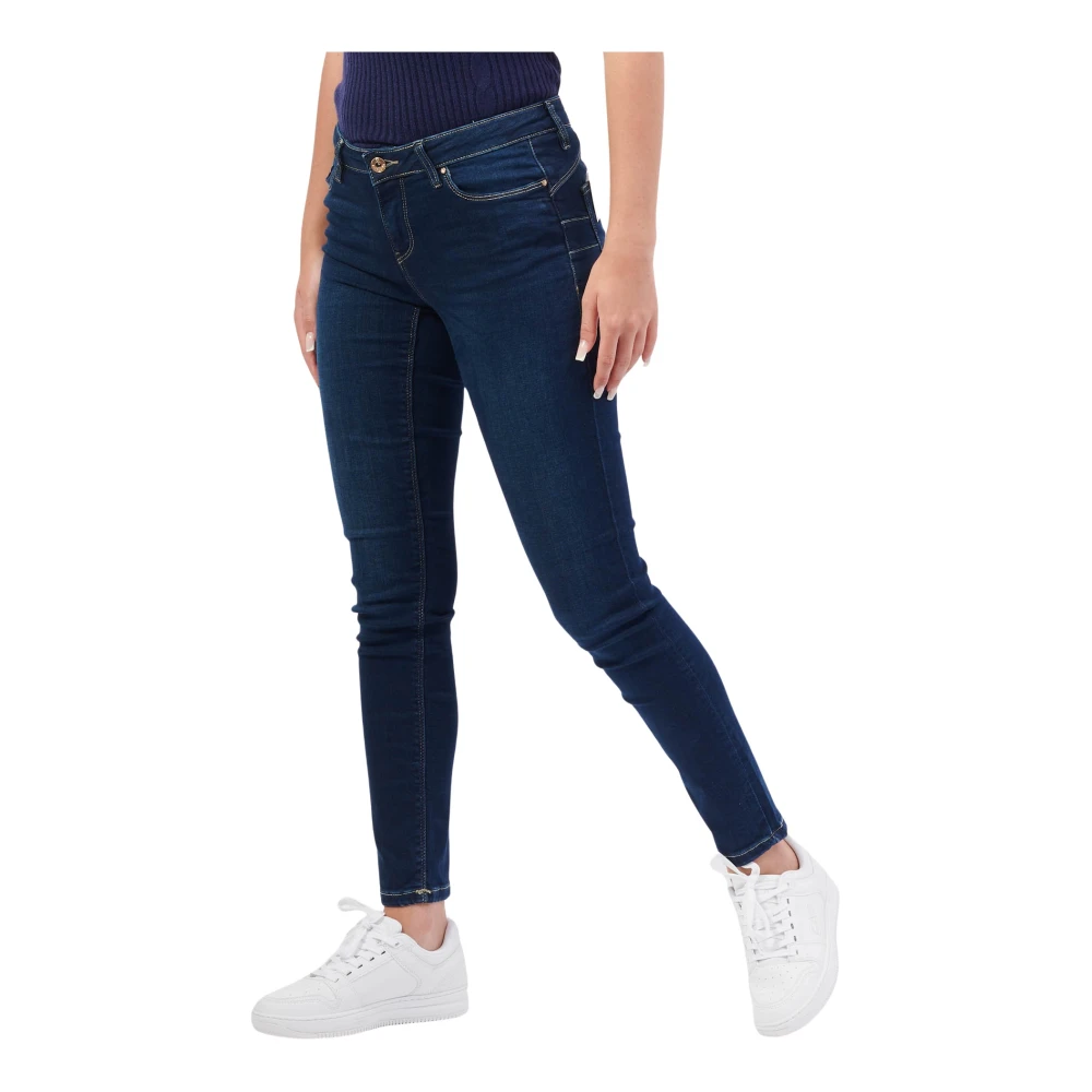 Fracomina Blauwe Slim Fit 5-Pocket Jeans Blue Dames