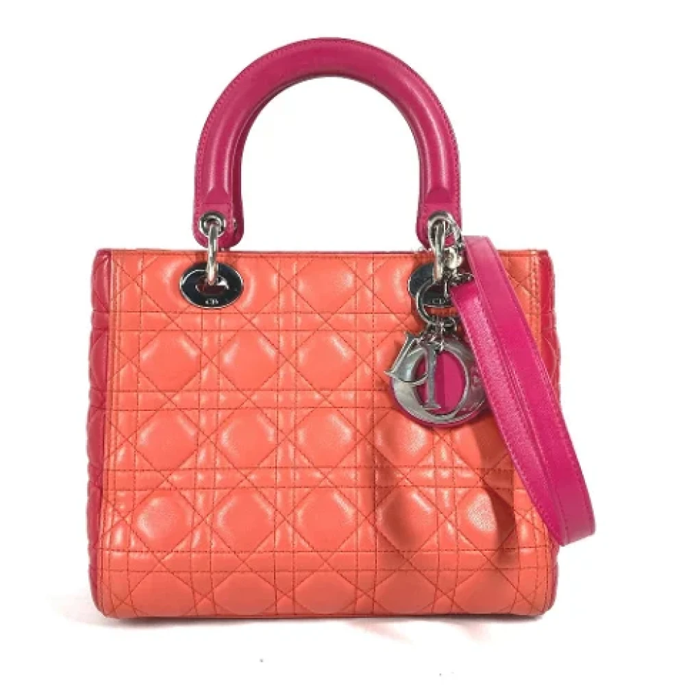 Dior Vintage Pre-owned Leather dior-bags Orange Dames