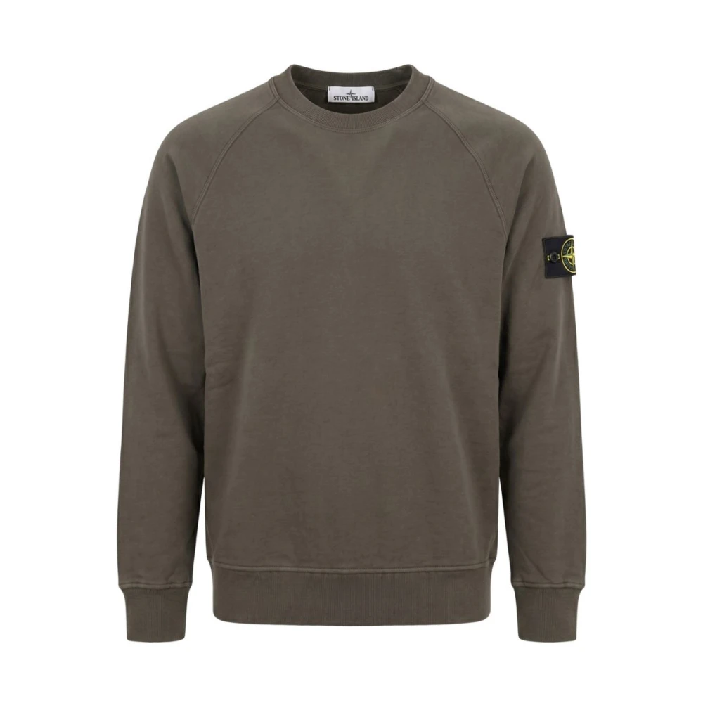Stone Island Brown Crewneck Sweatshirt - Male - Sweatshirts - S - Sweatshirts & Hoodies