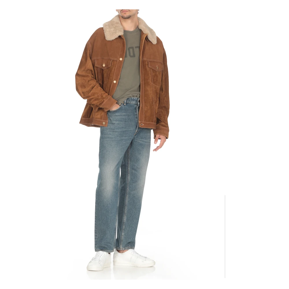 Golden Goose Blauwe katoenen jeans met iconische sterren Blue Heren