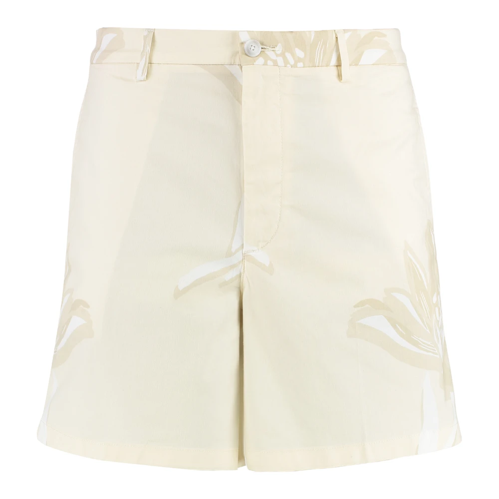 Hugo Men's Beige Casual Shorts, Xl, Cotton Bermuda Shorts With Pockets