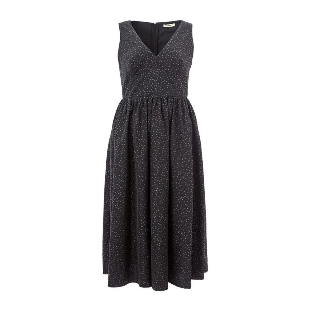 Lardini Zwarte Polyethyleen Jurk voor Vrouwen Black Dames