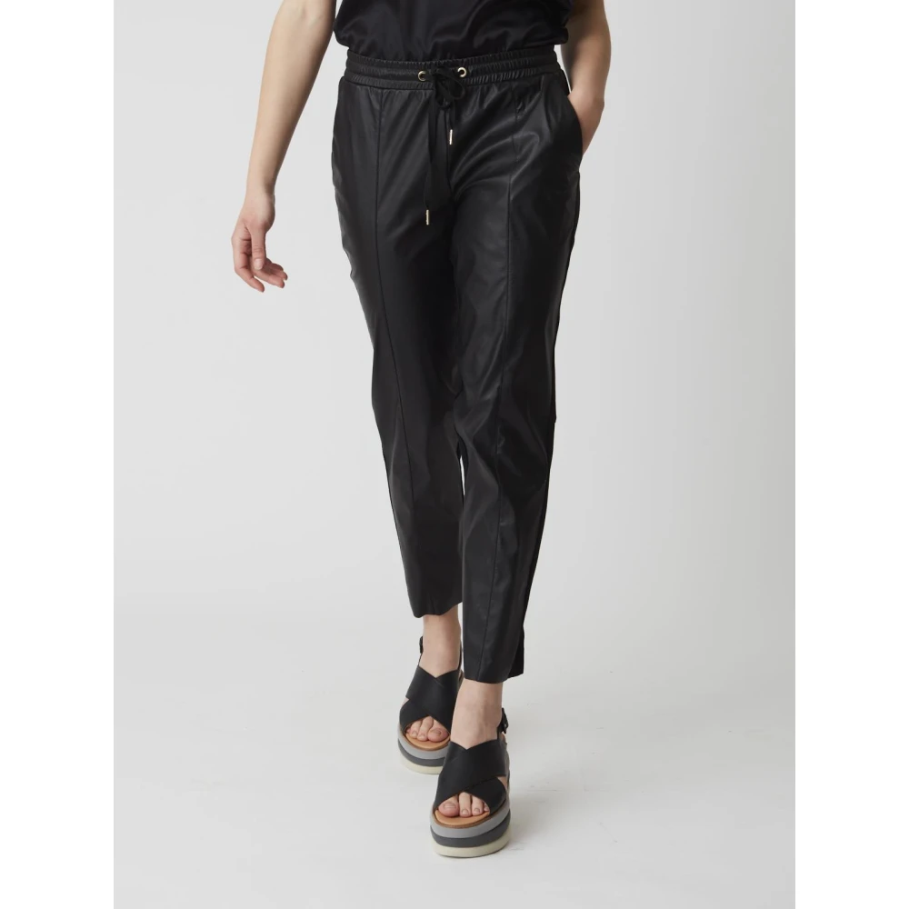 pinko Imitatieleren Broek Black Dames