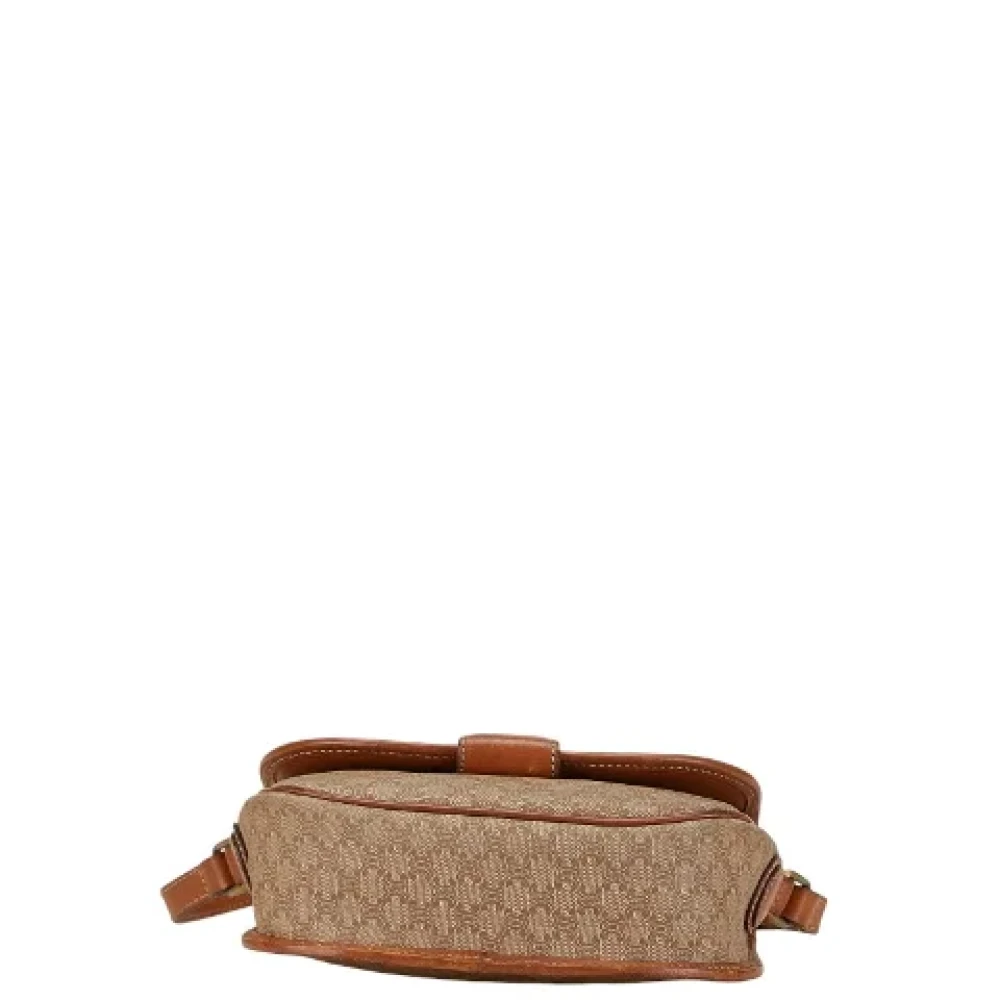 Celine Vintage Pre-owned Canvas shoulder-bags Beige Dames