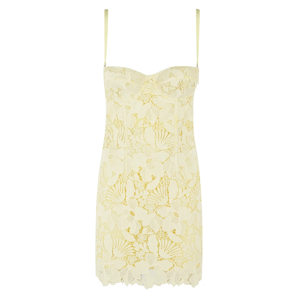 DES Phemmes Elegante Bustier Jurk Yellow Dames