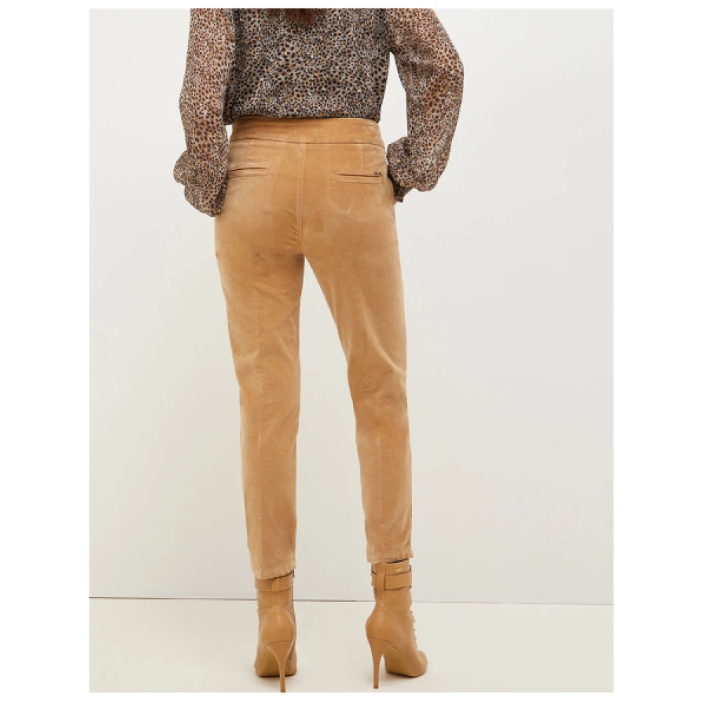 Liu Jo Gingerly Veloursbroek Beige Dames