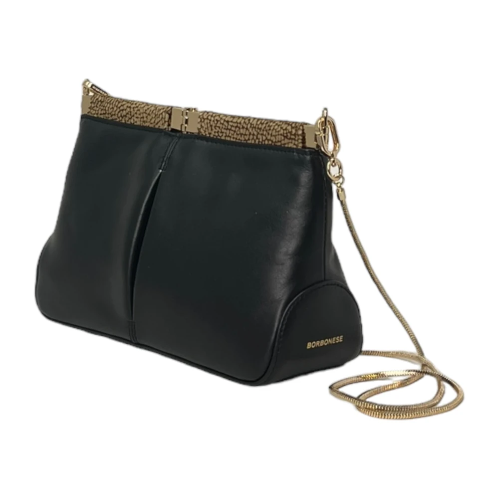 Borbonese Mini Cross Over Tas Black Dames