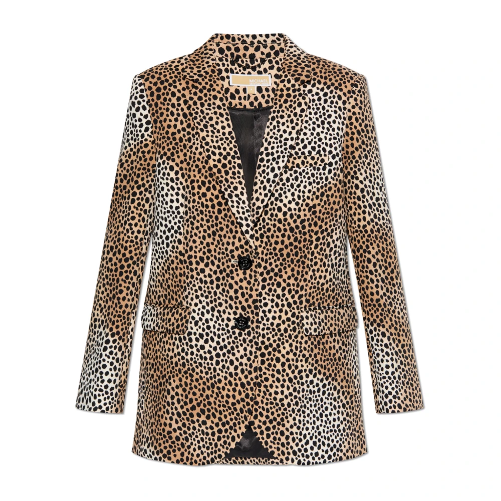 Michael Kors Blazer met dierenprint Beige Dames