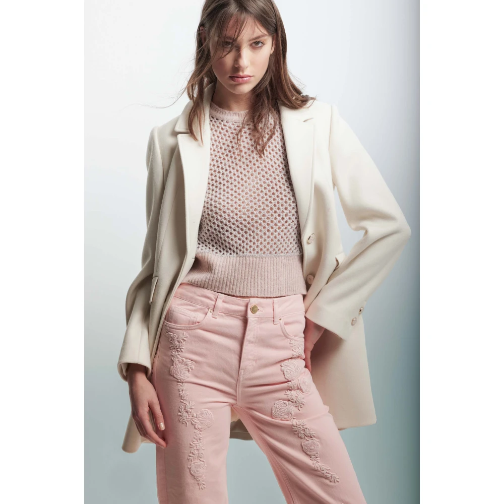 Kocca Jas met reverskraag Beige Dames