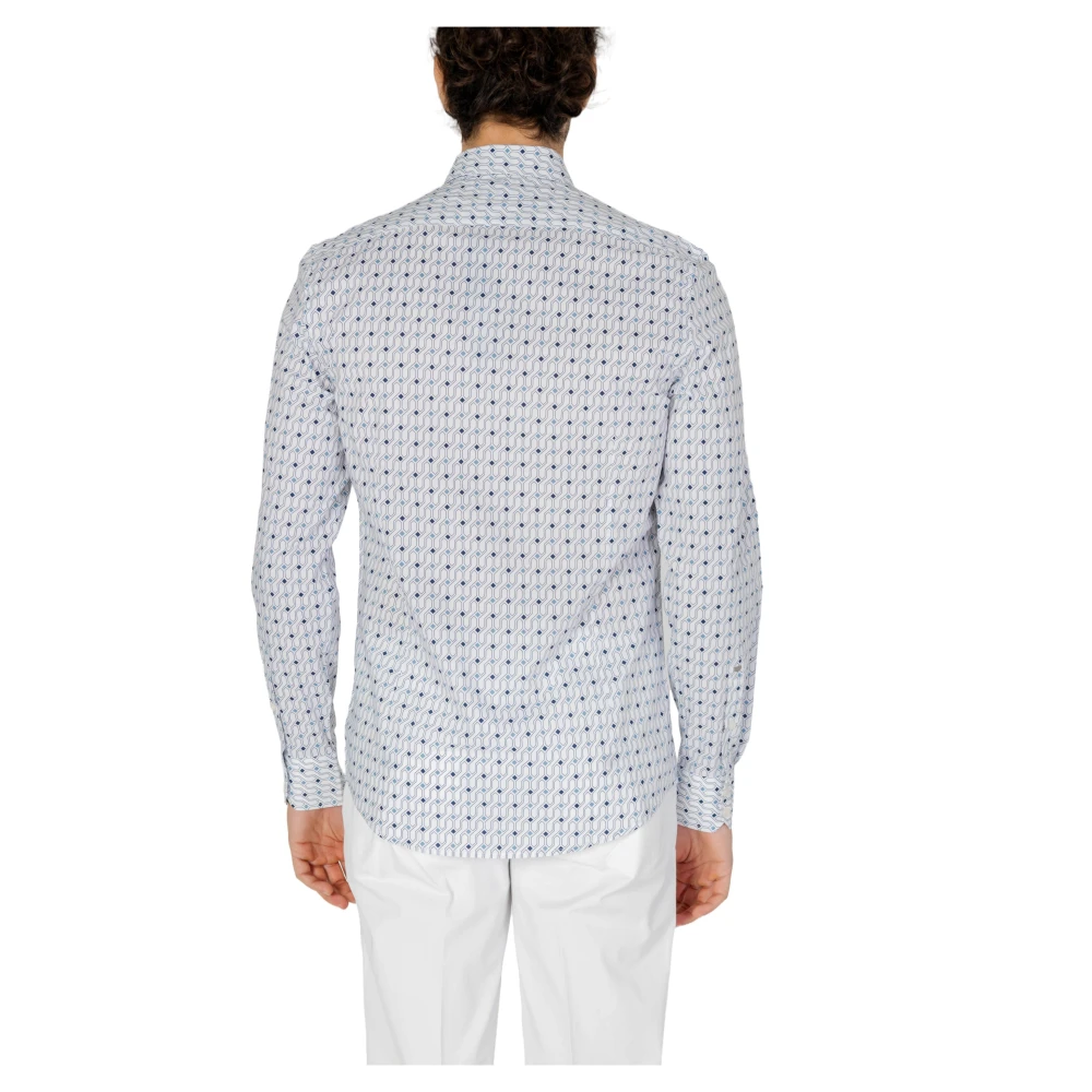 Antony Morato Heren Overhemd Lange Mouw Lente Zomer Collectie Blue Heren