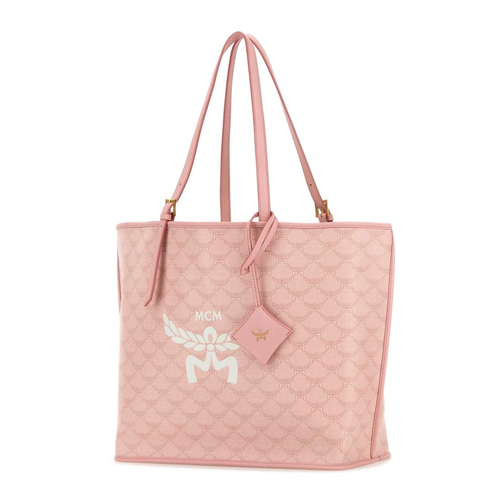 MCM Canvas Himmel Shopping Bag Pink Dames