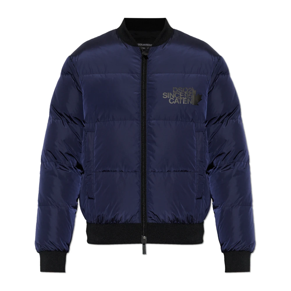 Dsquared2 , Down Jackets, Male, Blue, M, Easy Puffer Bomber Jacket