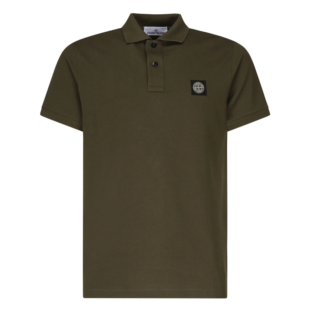 Stone Island Groene Poloshirt met Logopatch Green Heren