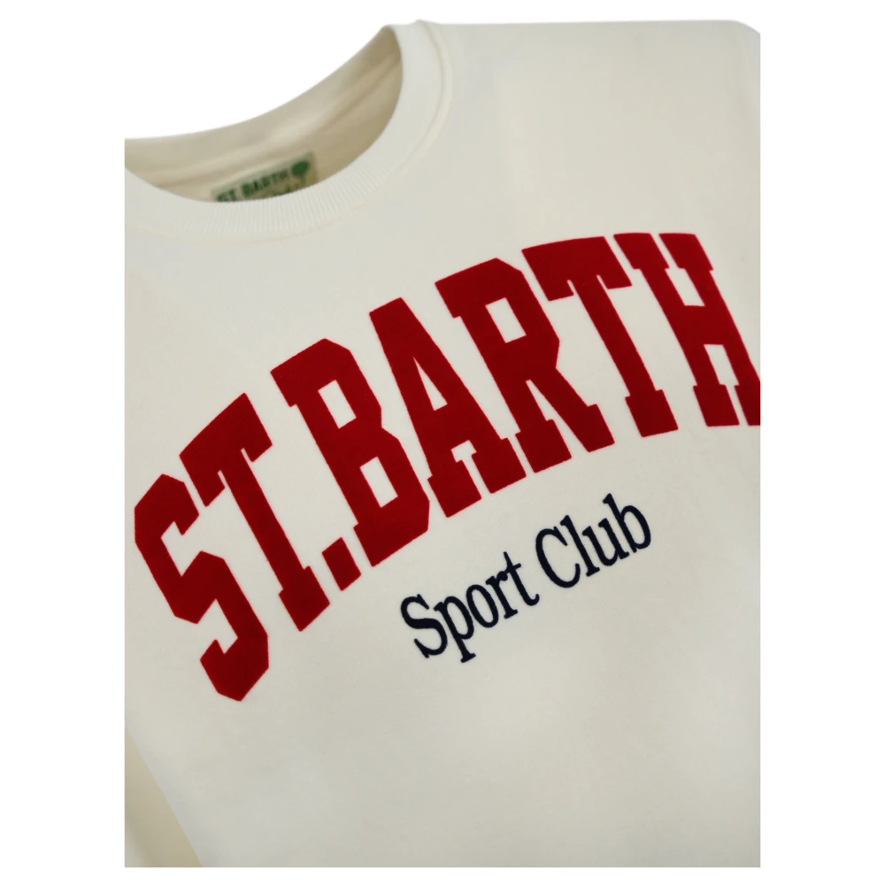 MC2 Saint Barth Witte Katoenen Trui Lange Mouw White Heren