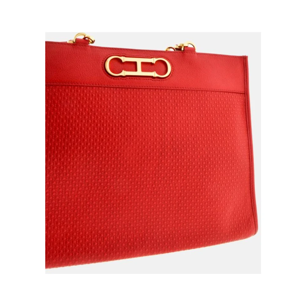 Carolina Herrera Luxe Shoppingtas met Initialen Insignia Red Dames
