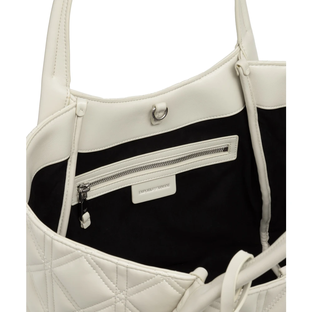 Emporio Armani Eenvoudige Tote Bag met Logo White Dames