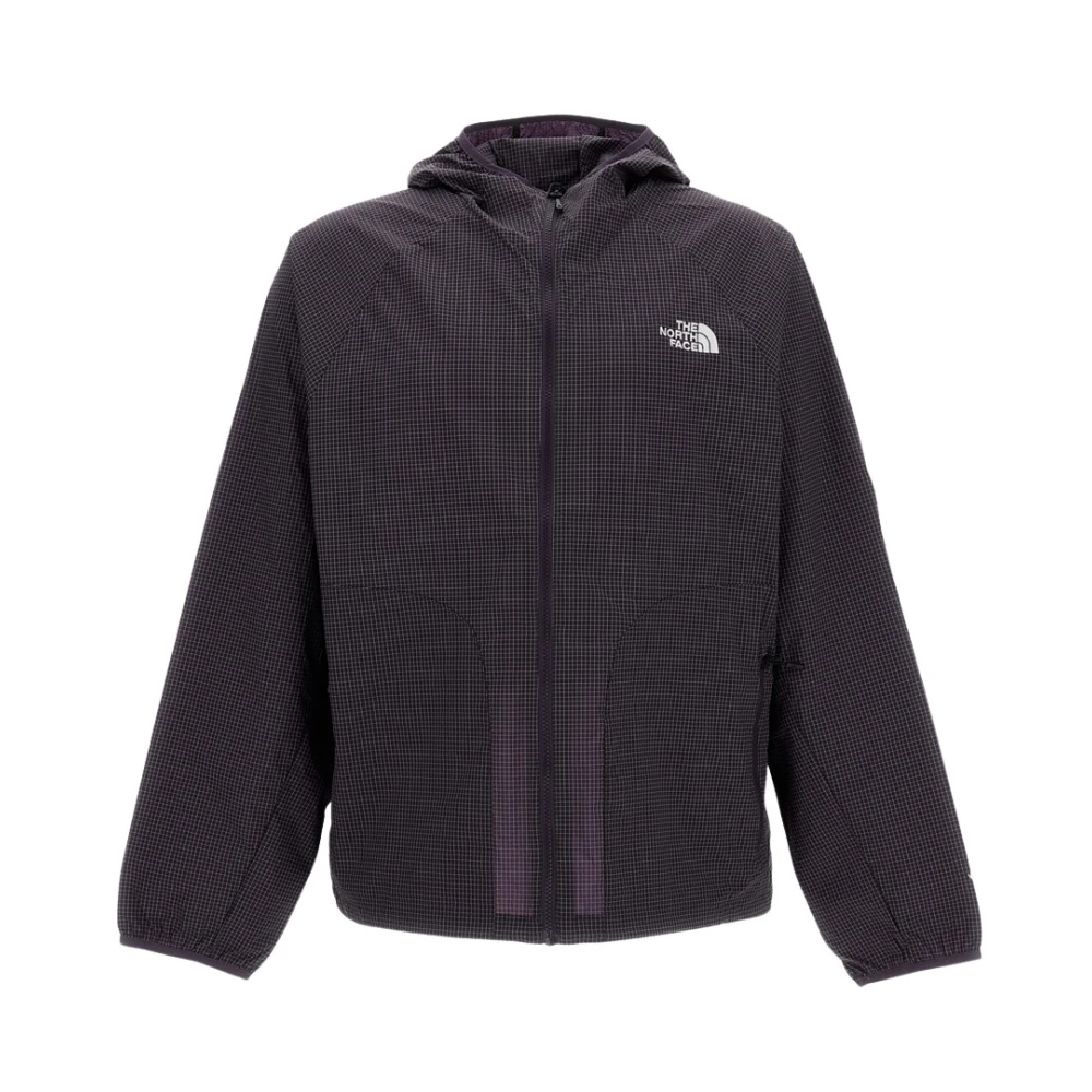 The North Face Purple Windbreakers, Male, M, Checked Wind Jacket With Hood