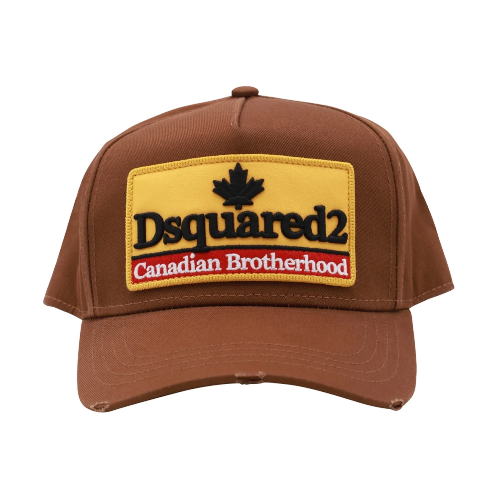 Dsquared2 Bruin Katoenen Logo Hoed Brown Heren