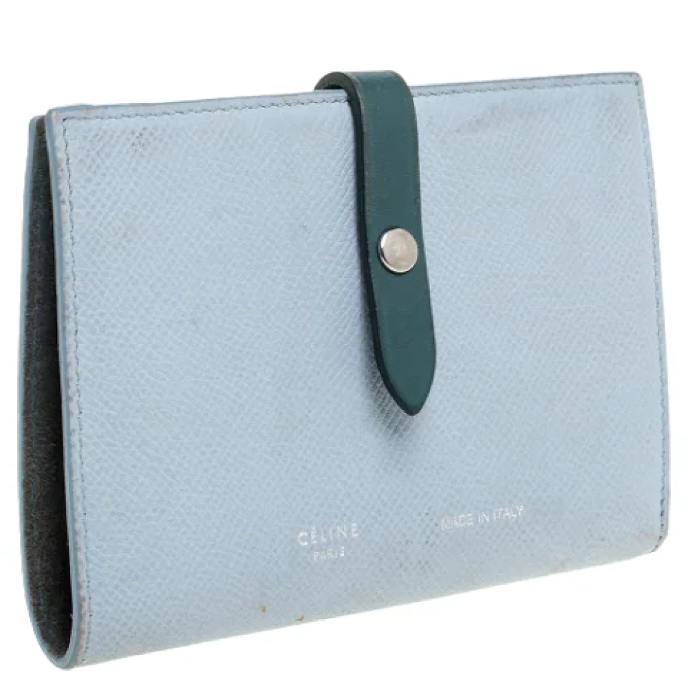 Celine Vintage Pre-owned Leather wallets Blue Dames