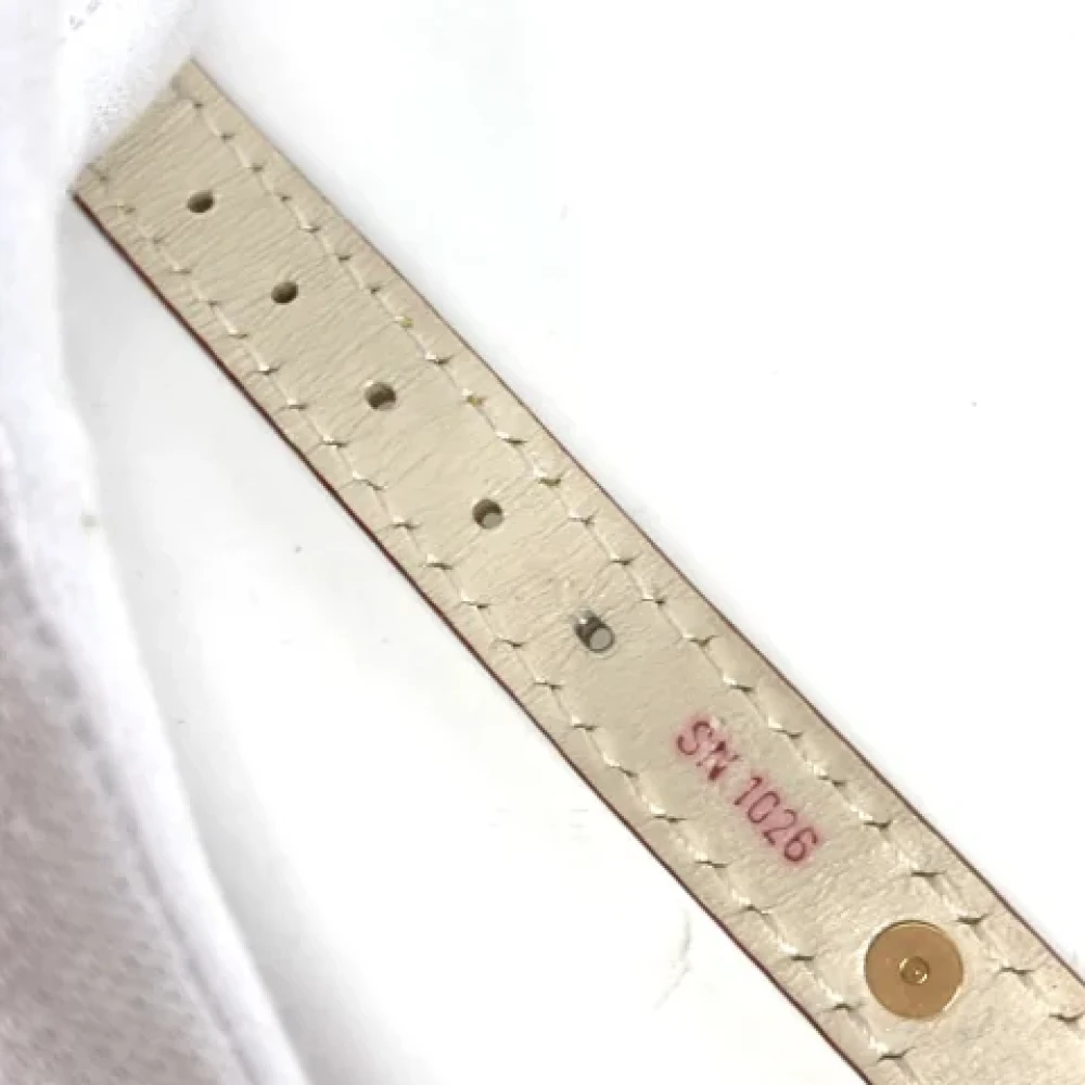 Louis Vuitton Vintage Pre-owned Leather belts Beige Dames