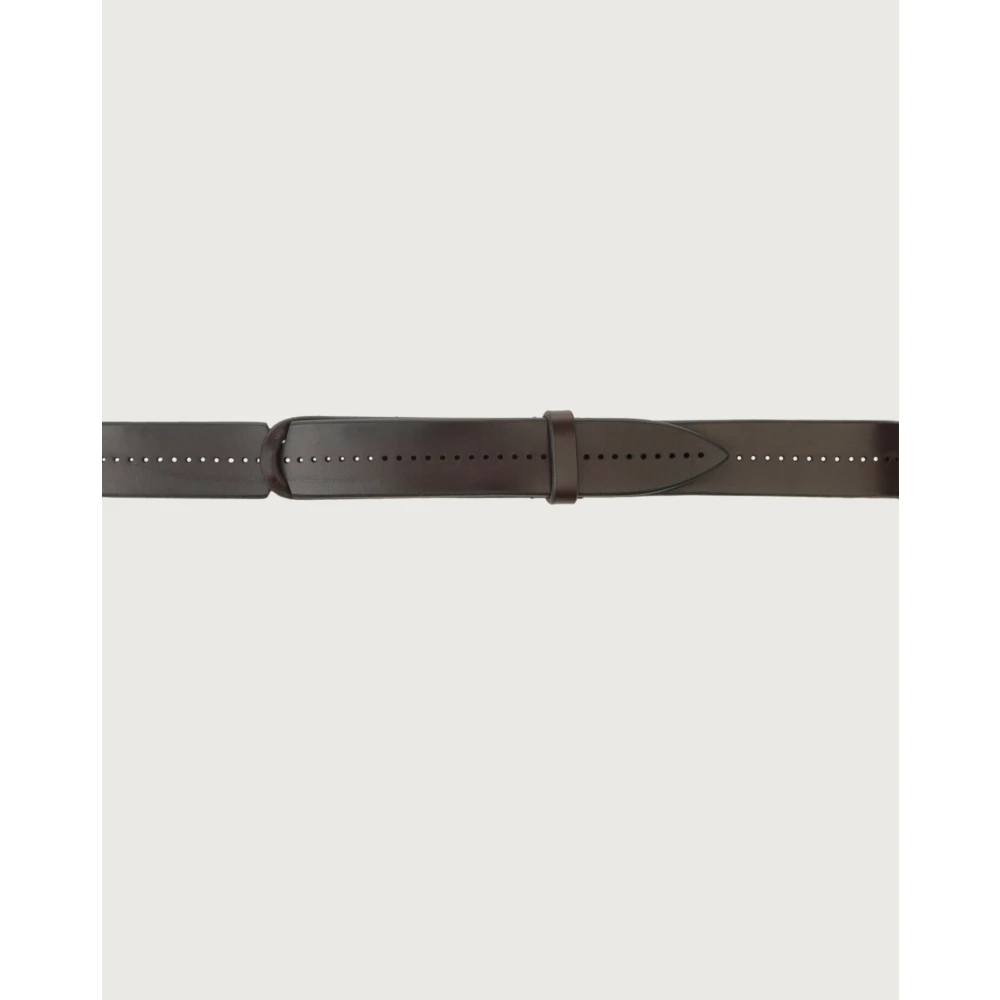 Orciani Geperforeerde Leren Riem Brown Heren