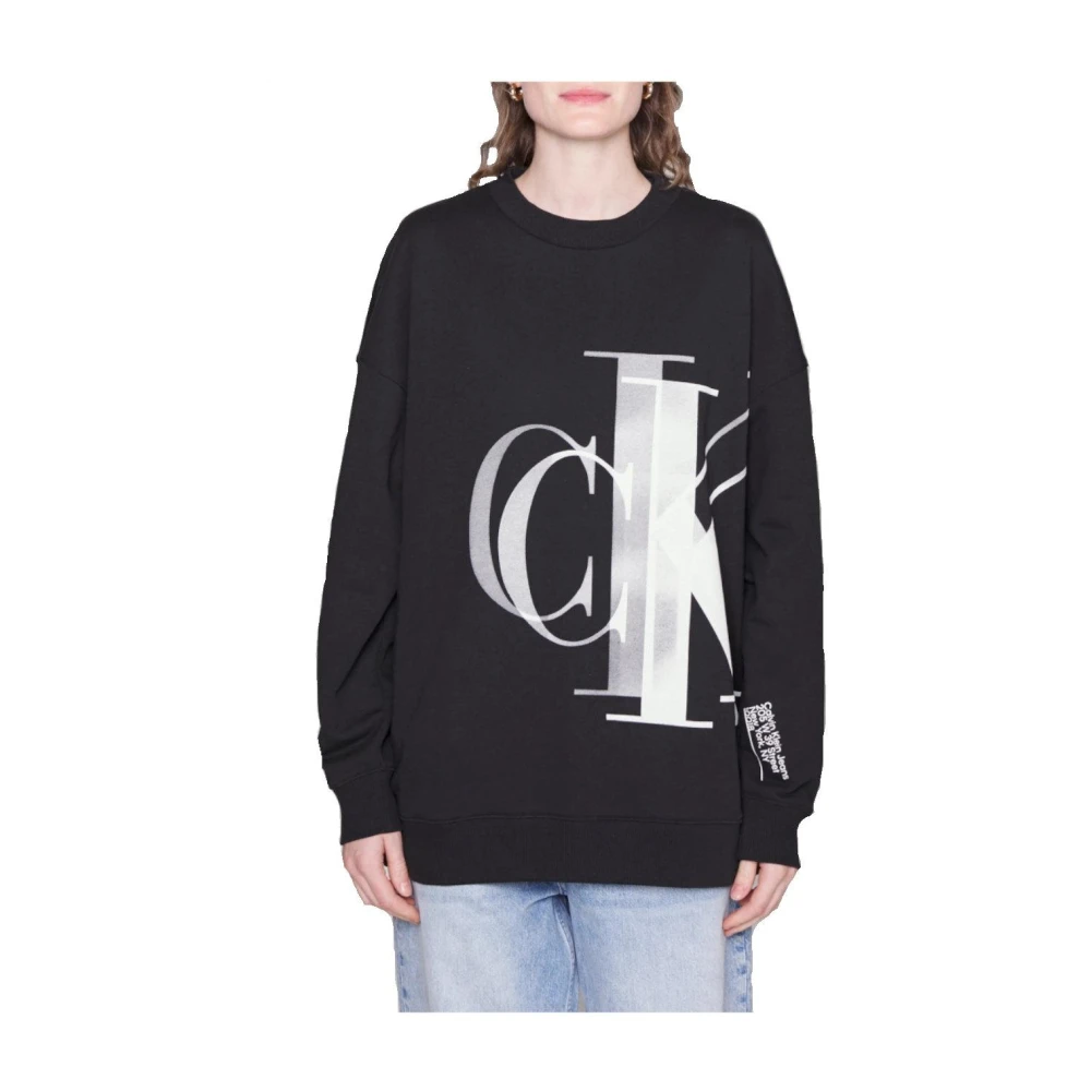 Calvin Klein Women's Black Sweatshirts, Xs, Cozy Oversized Hooded Sweatshirt