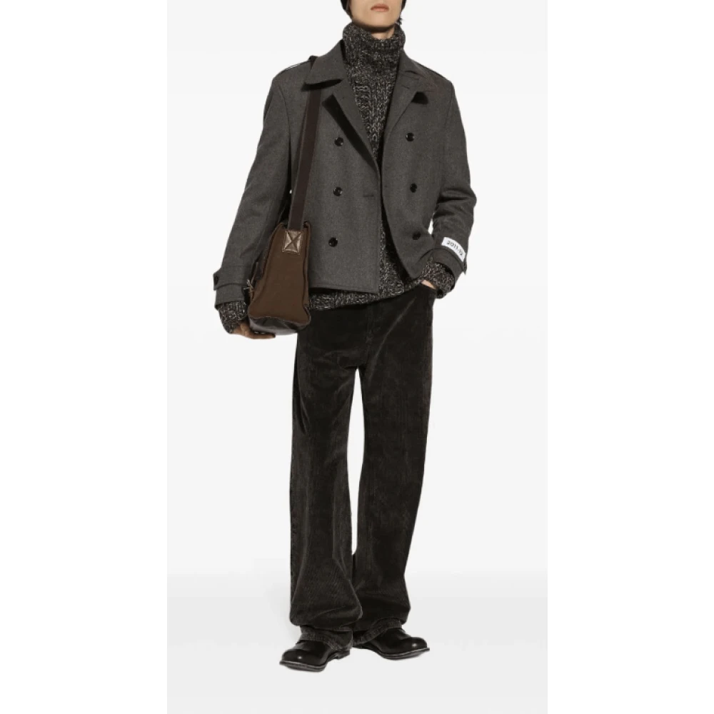 Dolce & Gabbana Zwarte Stretch Katoenen Straight Leg Jeans Black Heren