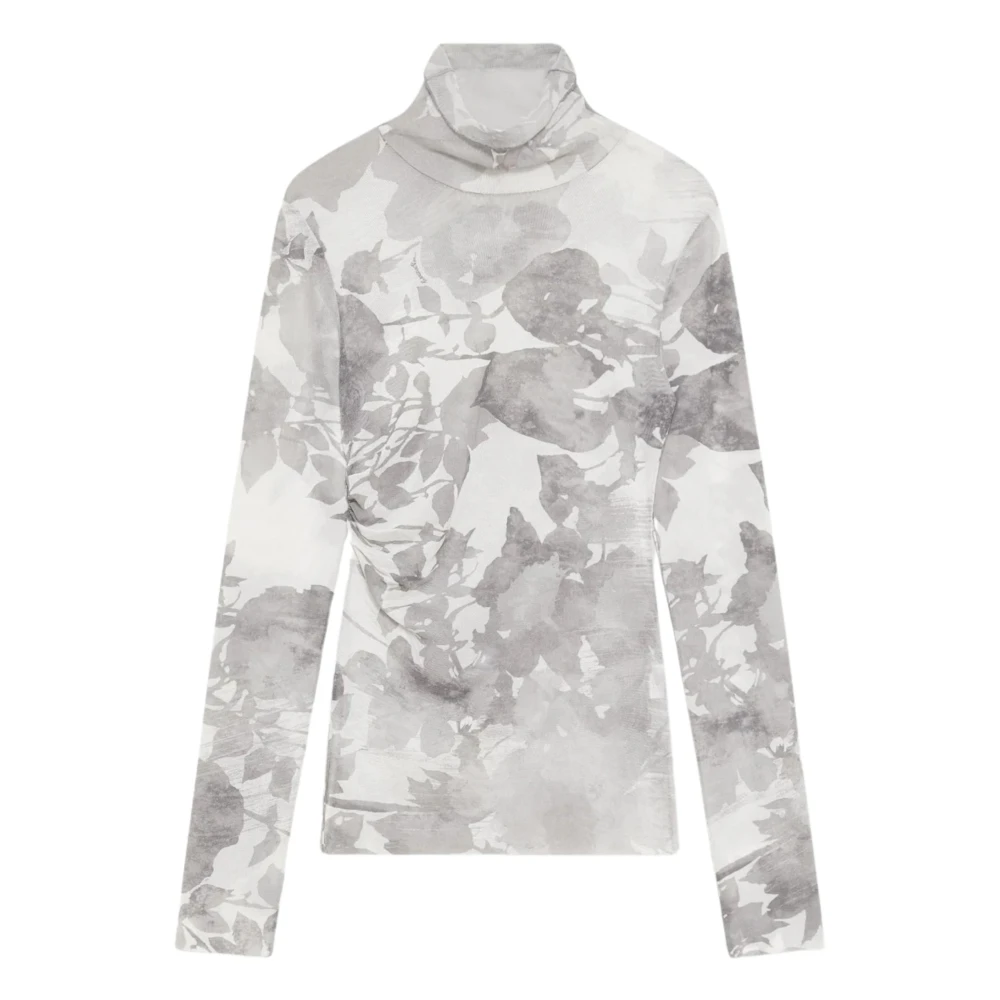 PATRIZIA PEPE Bloemenprint Tule Trui Gray Dames