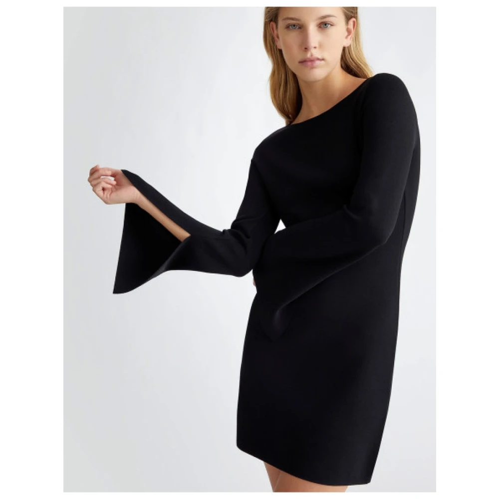 Liu Jo Stretch viscosemix gebreide jurk Black Dames