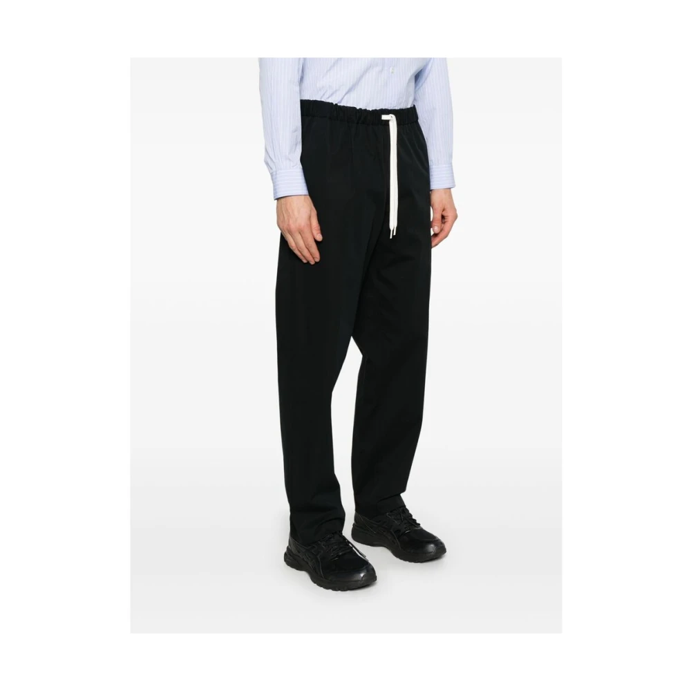 MM6 Maison Margiela Broek met elastische tailleband en zakken Black Heren