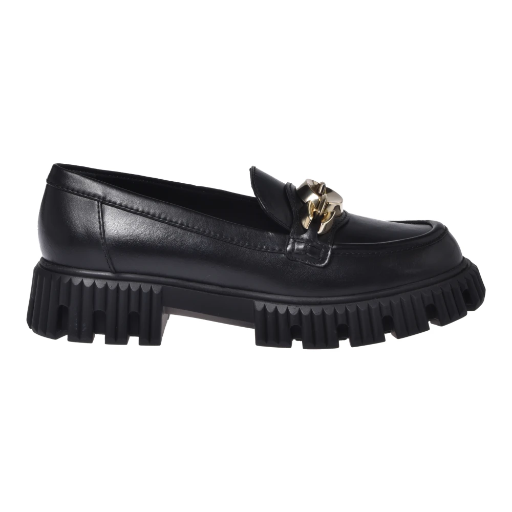 Baldinini Women's Black Leather Loafers - Loafers - 7 Uk - Shoes