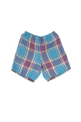 plaid-aqua-multi-shorts-elastic-waist