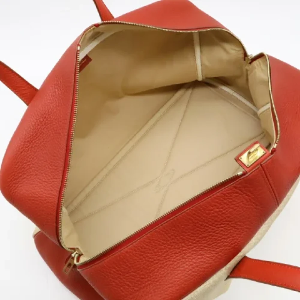 Hermès Vintage Pre-owned Leather travel-bags Beige Dames