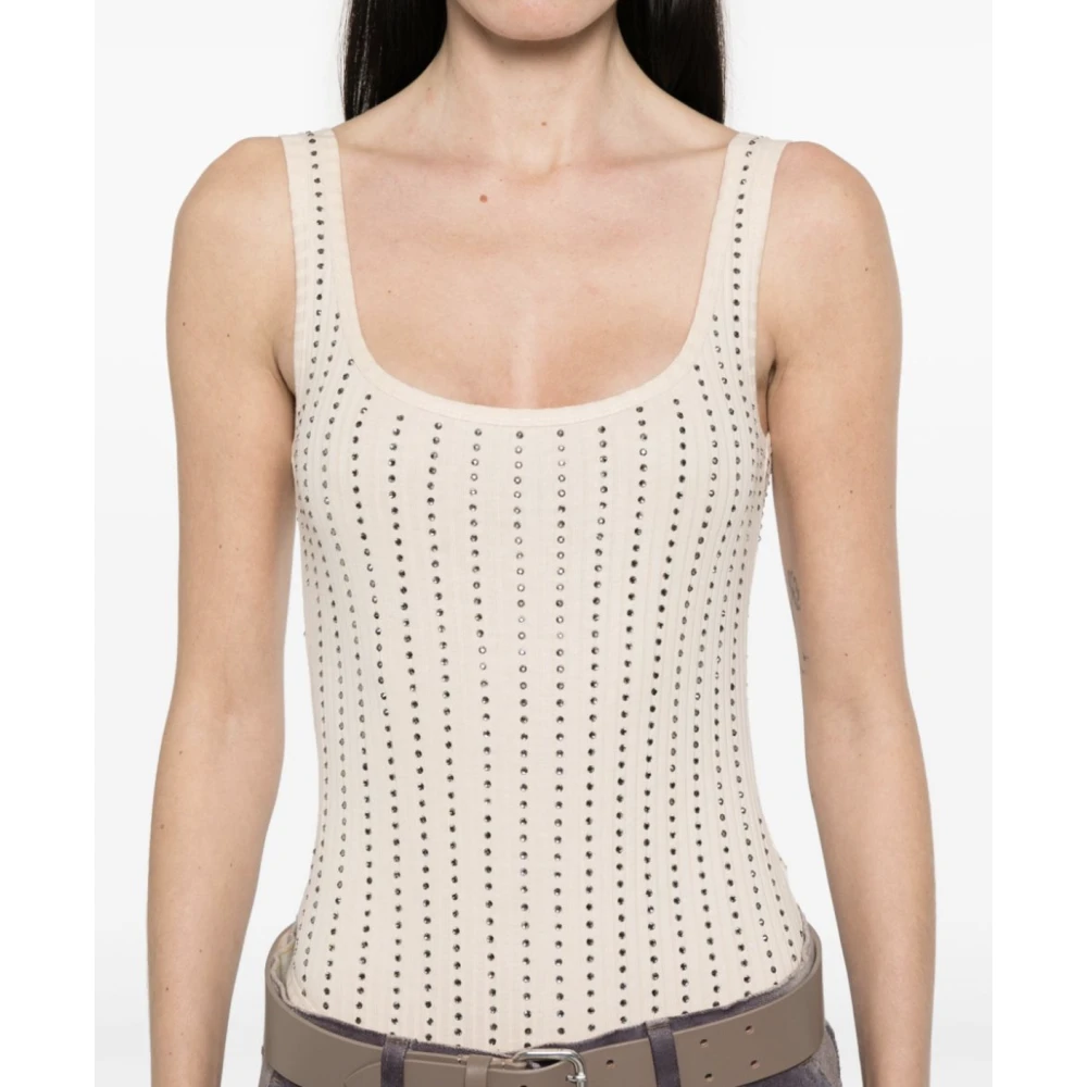 The Attico Ecru Fade Bodycon Jurk Beige Dames