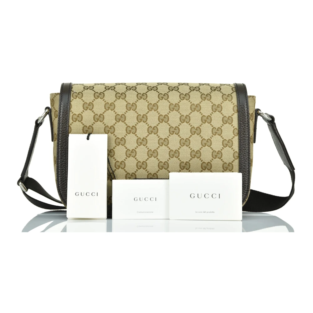 Gucci Beige Messenger Tas Original GG Model Beige Heren