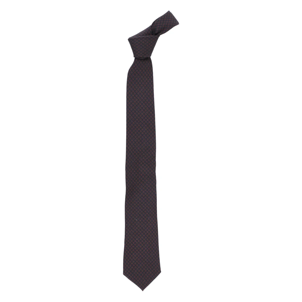 Church's Zwarte zijden stropdas met geometrisch patroon Black Heren