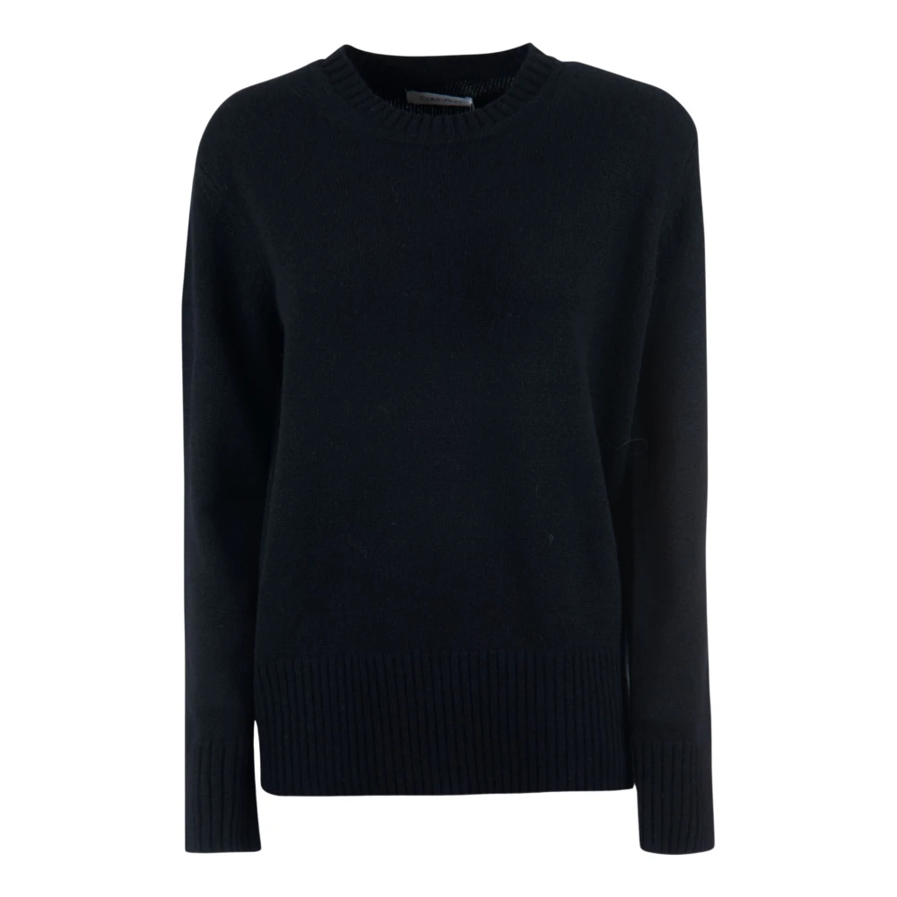Calvin Klein Zwarte Cashmere Crew Neck Sweater Black Dames