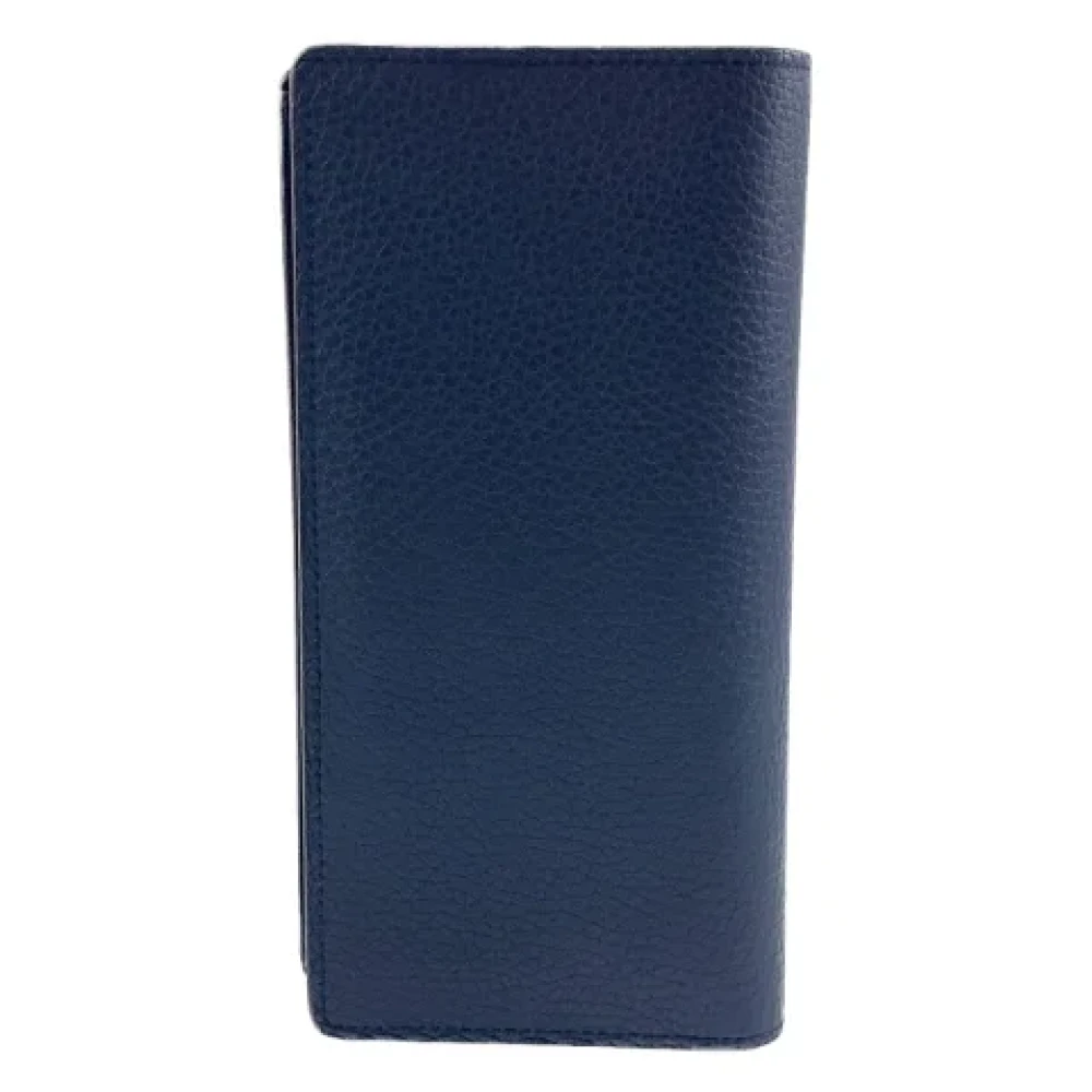 Louis Vuitton Vintage Pre-owned Leather wallets Blue Heren