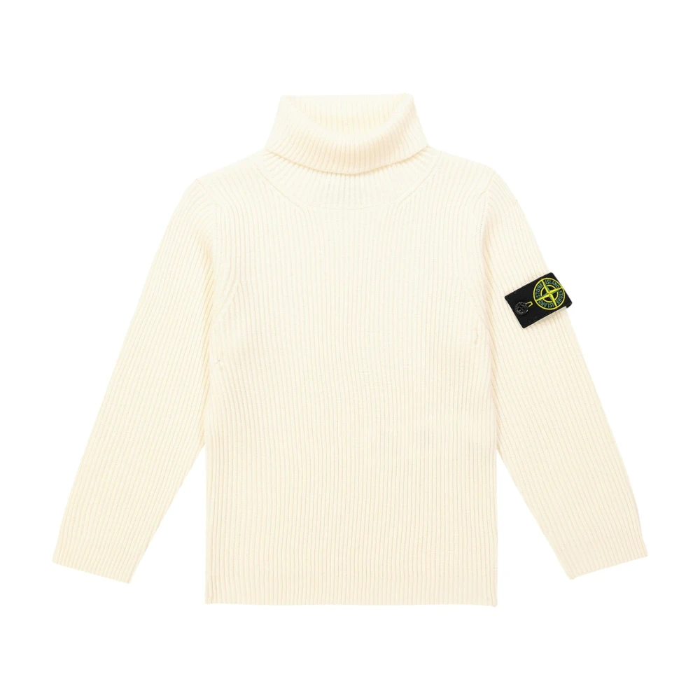 Stone Island Boys White Turtleneck Jumper - Kids Knitwear - 8 Y - Kids