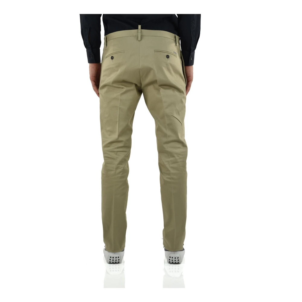 Dsquared2 Beige Katoenen Geknoopte Herenbroek Beige Heren