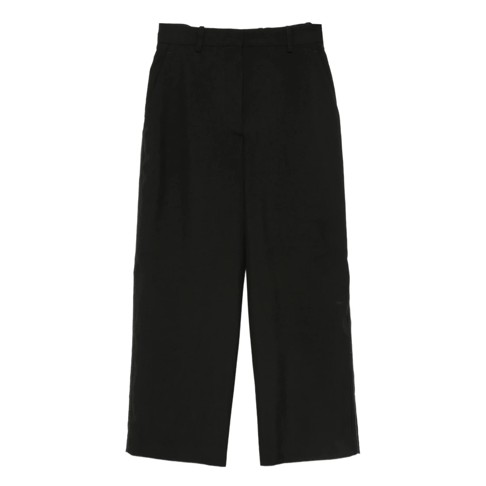 Marni Women's Black Straight Leg Trousers With Pockets