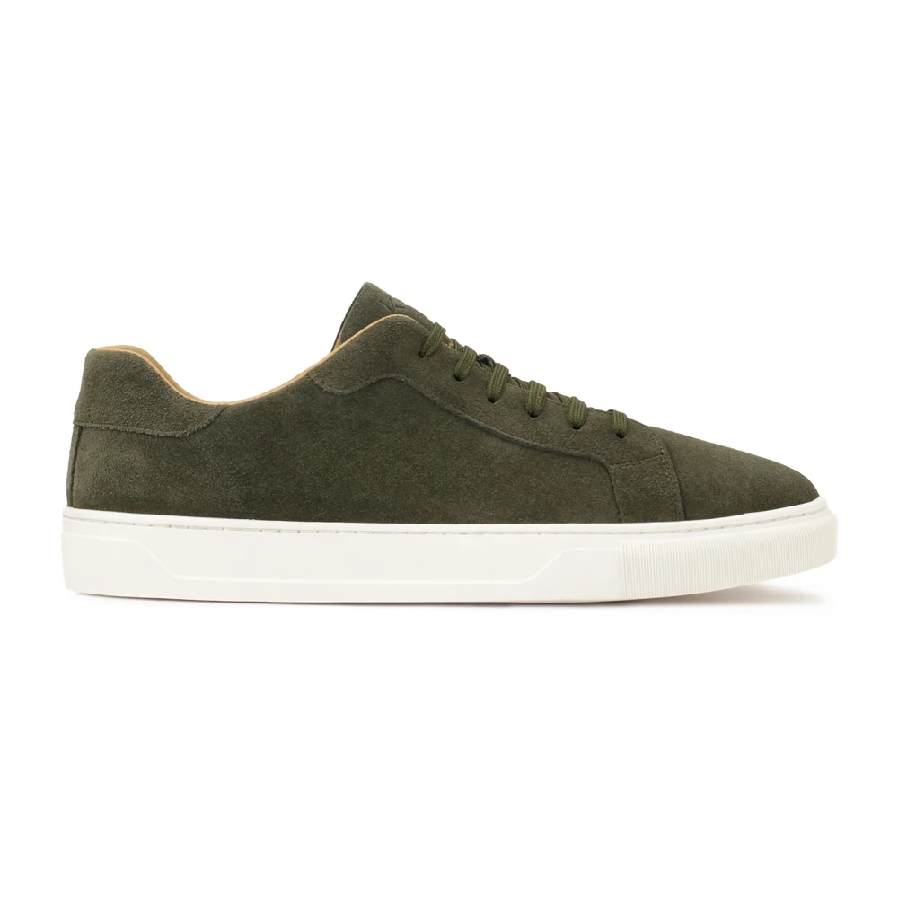 Kazar suède sneakers op een witte zool Heren Schoenen Groen
