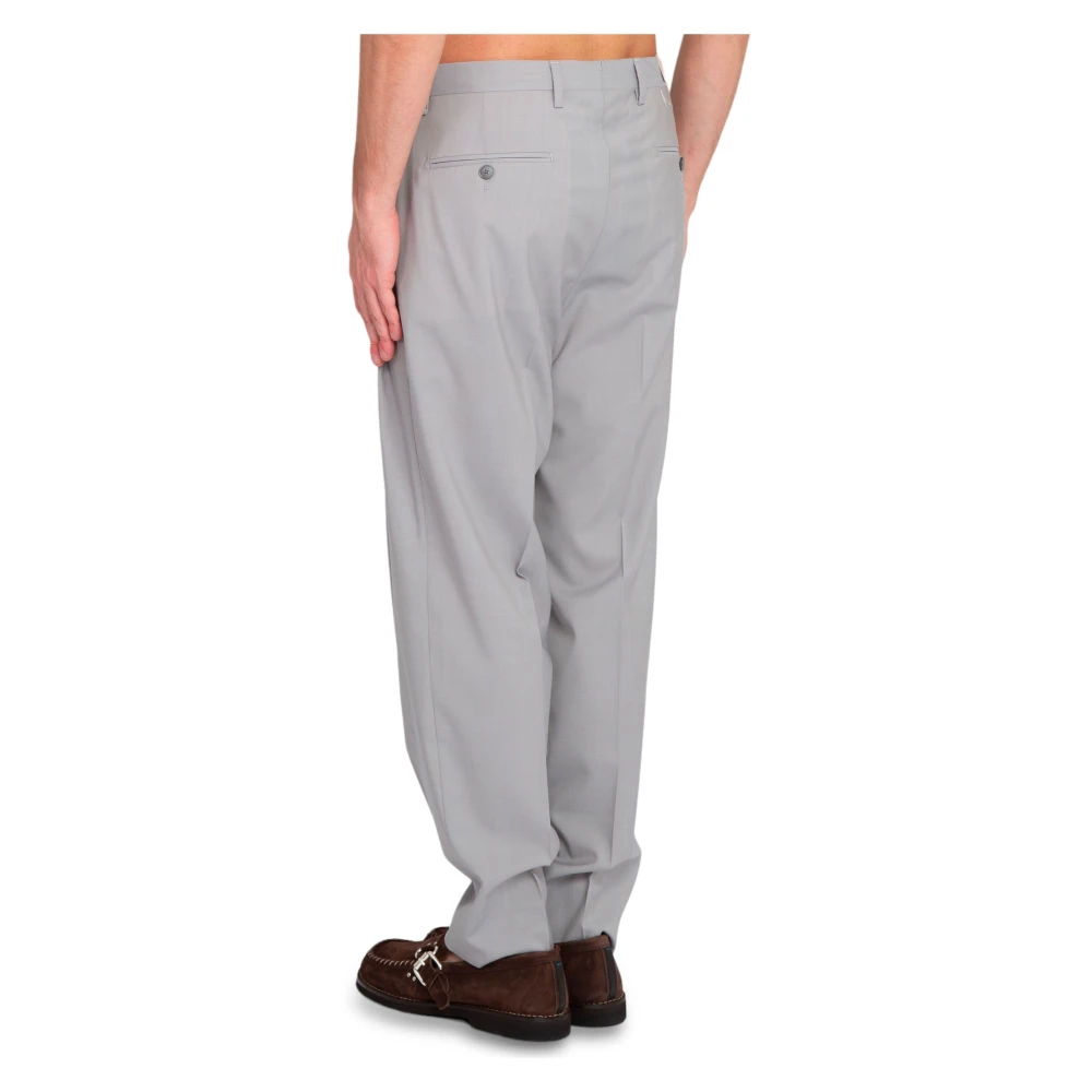 Briglia Wollen Plooi Broek Gray Heren