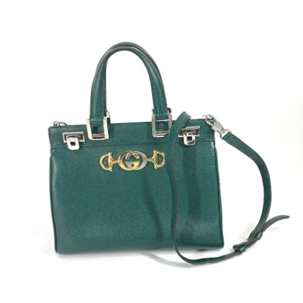 Gucci Vintage Pre-owned Leather gucci-bags Green Dames
