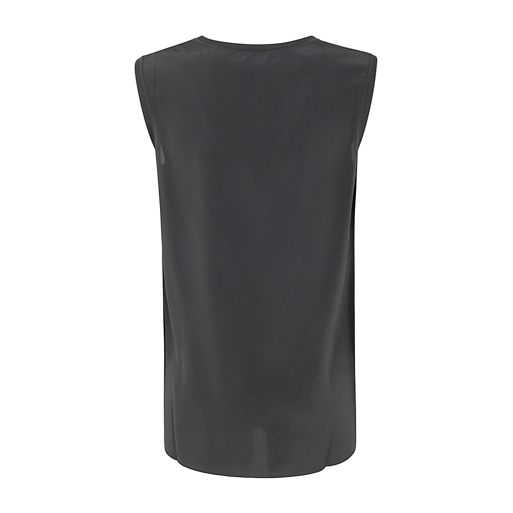 joseph Zijden Crepe Blouse Leisteen Gray Dames